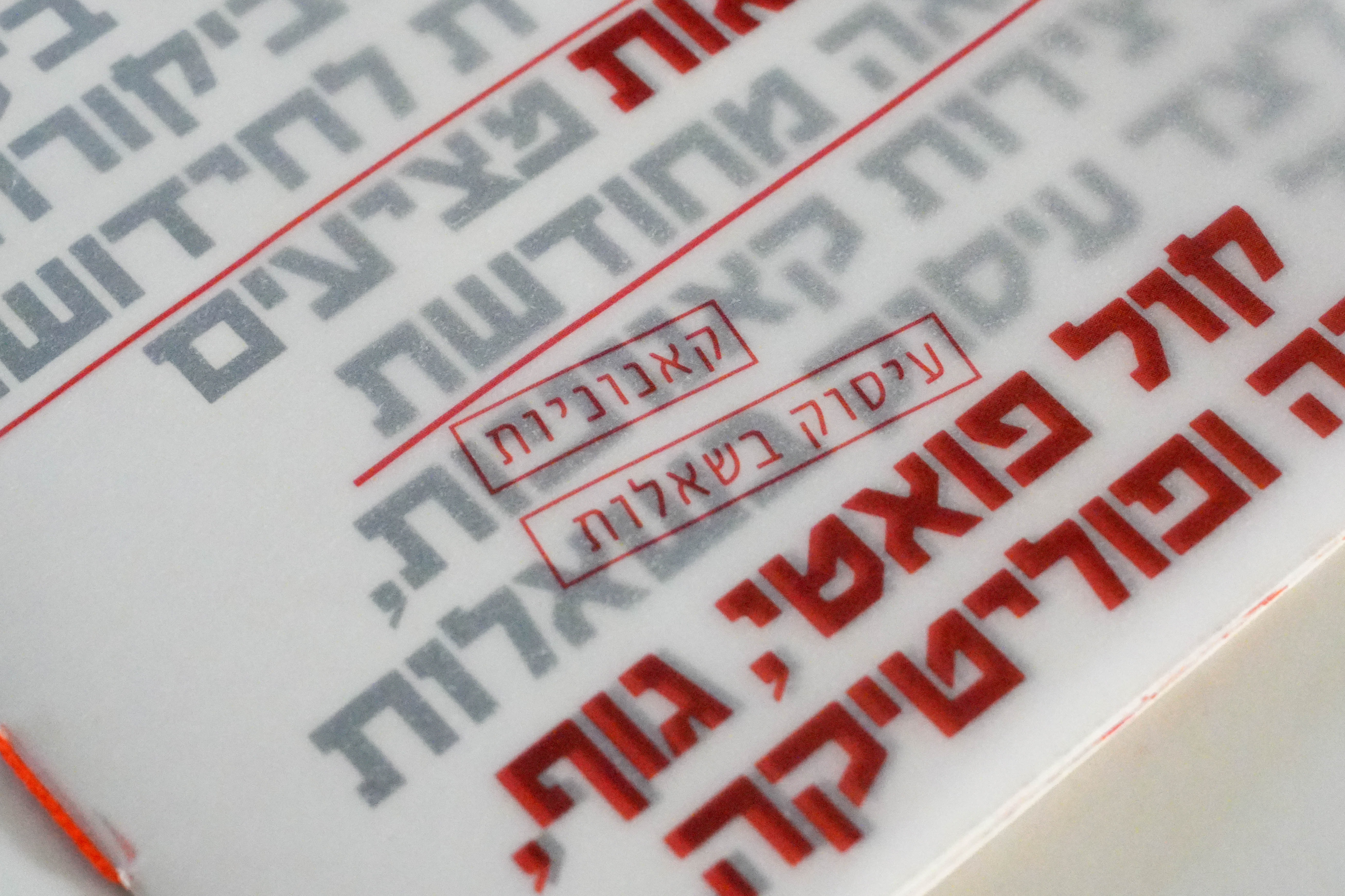 No Words Left brochure, macro detail of typography