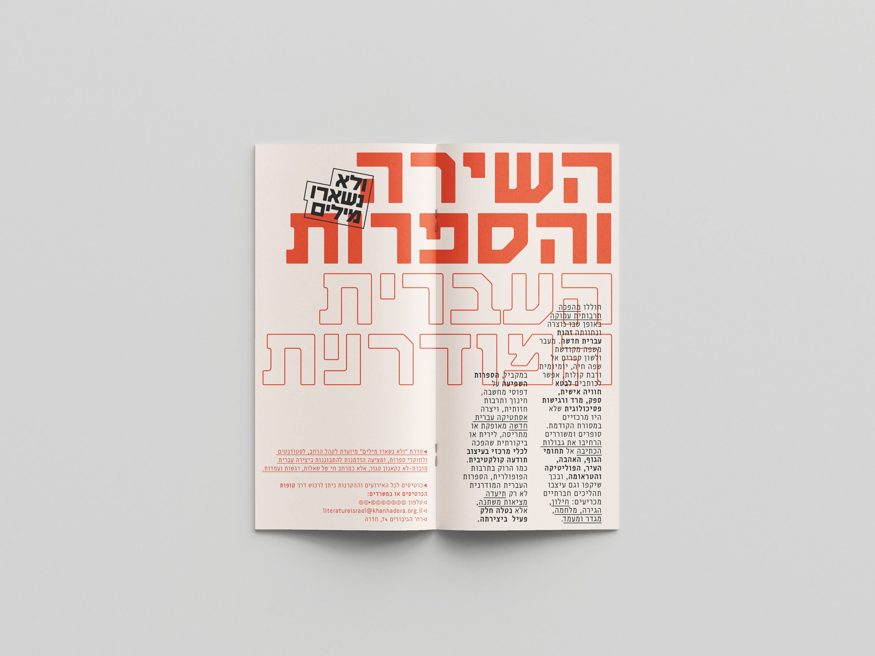 No Words Left brochure spread, poem introduction